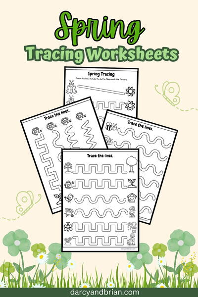 Spring Tracing Worksheets