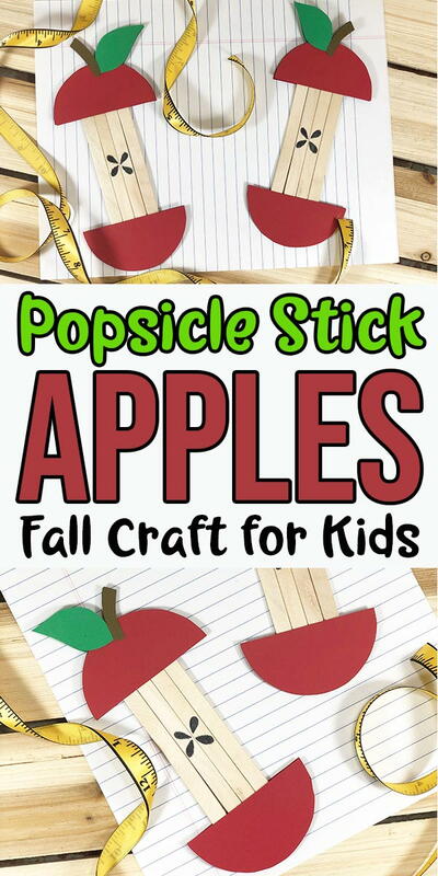 Cute Apple Popsicle Stick Craft