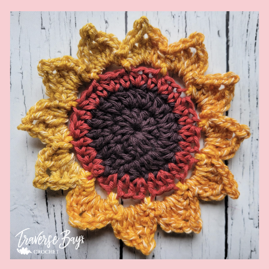 Sunflower Appliqué | AllFreeCrochet.com