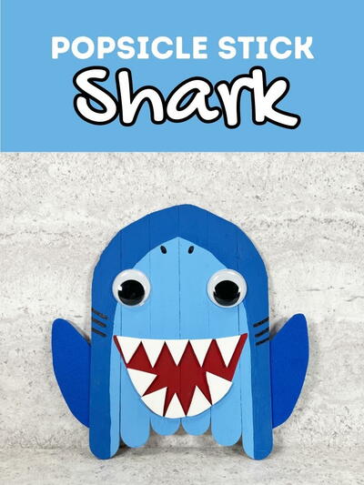 Popsicle Stick Shark Craft
