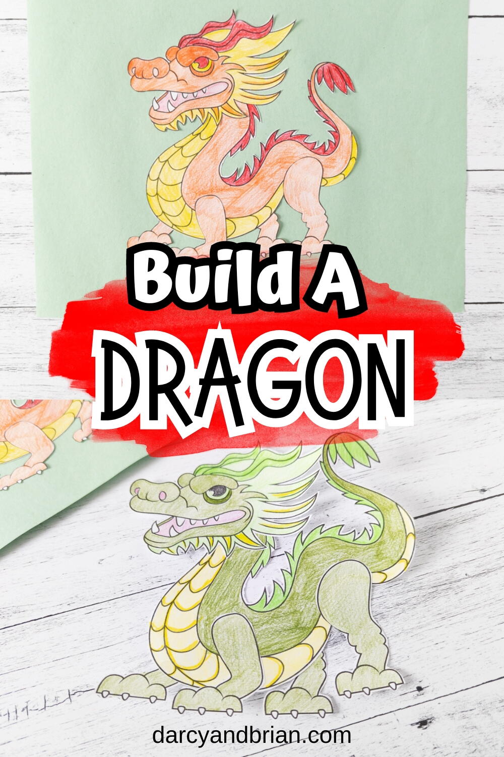 Build A Dragon Printable Craft | AllFreeHolidayCrafts.com