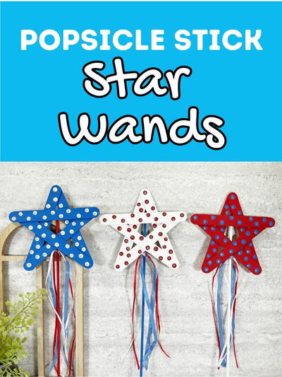 Popsicle Stick Star Wand Craft For Kids
