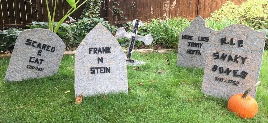 Easy Diy Halloween Tombstones And Gravestones | FaveCrafts.com