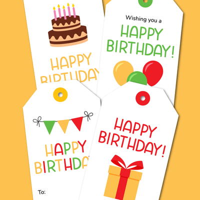 Happy Birthday Gift Tags