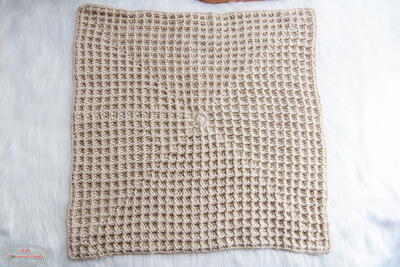 Waffle Pillow Crochet Pattern Using 1 Granny Square