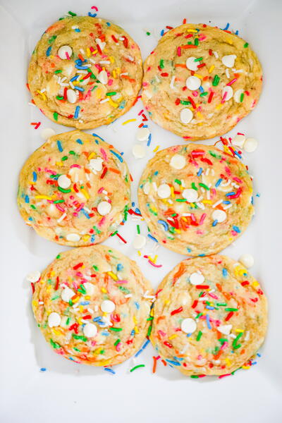 Funfetti White Chocolate Chip Cookies