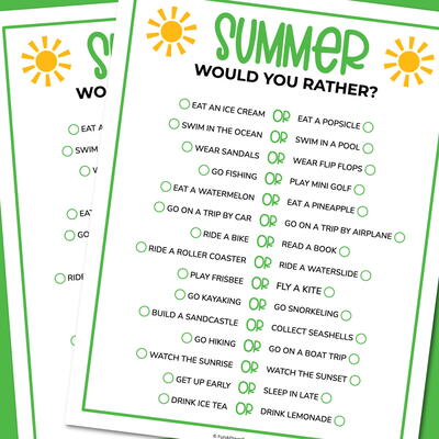 Summer Would You Rather