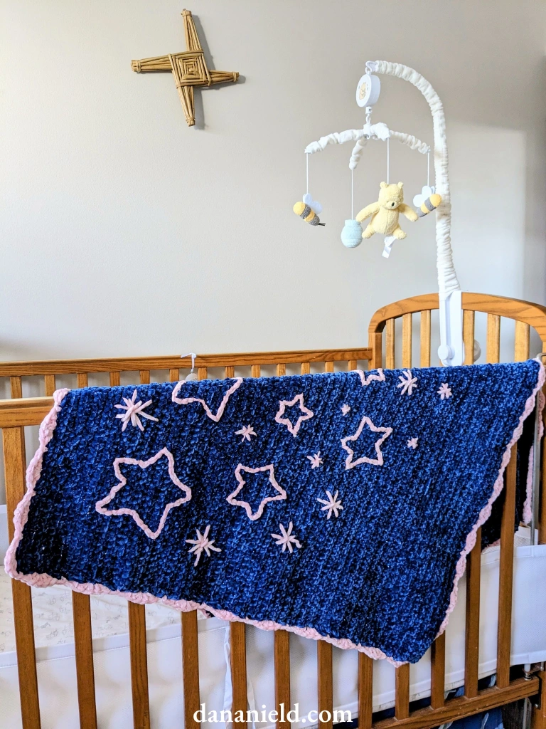 Starry Velvet Crochet Baby Blanket | AllFreeCrochetAfghanPatterns.com