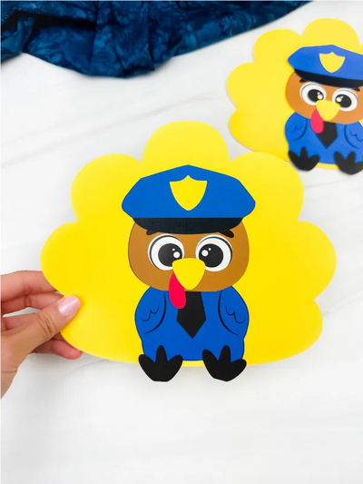 Turkey In Disguise Police Officer Craft