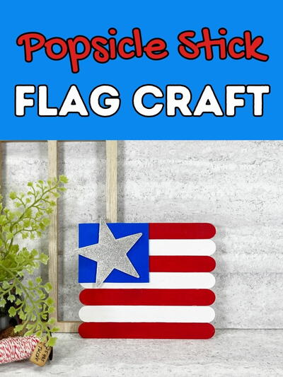 Popsicle Stick Flag Craft