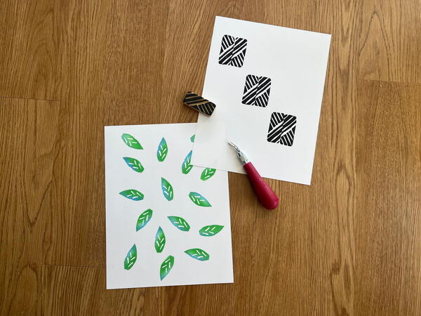 Printmaking Basics How To Make Diy Stamps Out Of Rubber Erasers