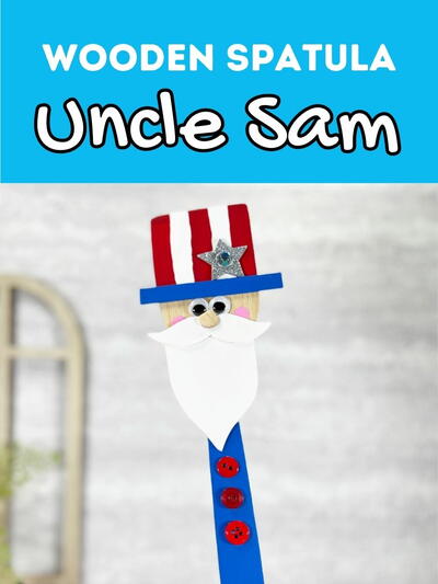Uncle Sam Wooden Spatula Craft