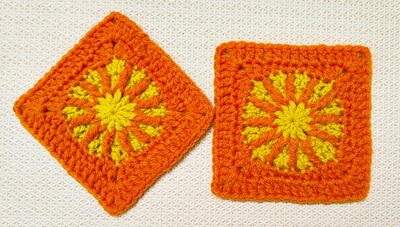 How To Make A Easy Sunshine Crochet Square Block