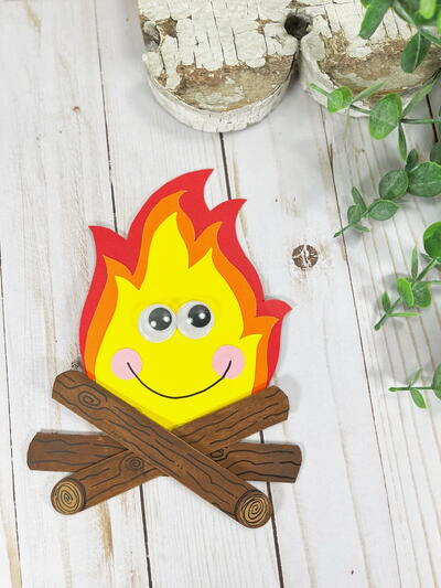 Campfire Popsicle Stick Craft For Kids