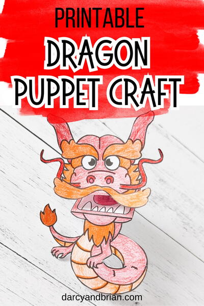 Printable Dragon Craft: Easy Finger Puppet For Kids