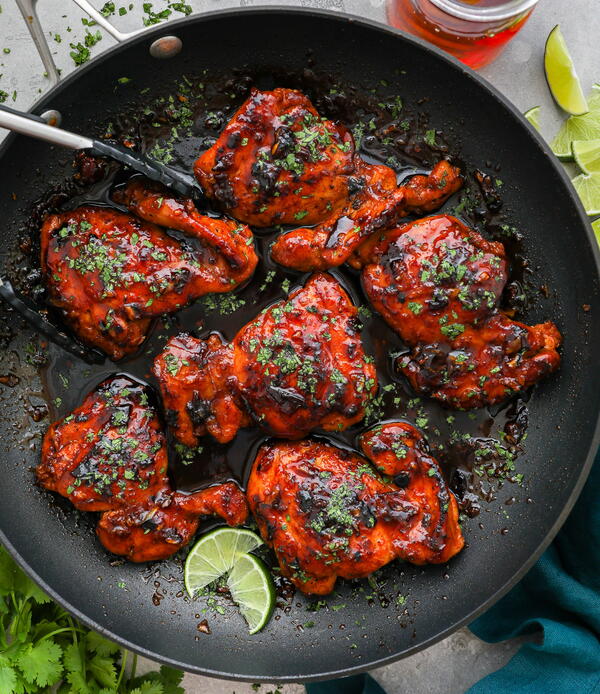 Sticky Chipotle Honey Chicken Thighs