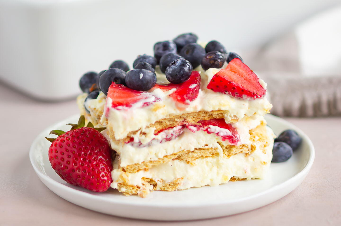 Red, White And Blue Icebox Cake | RecipeLion.com