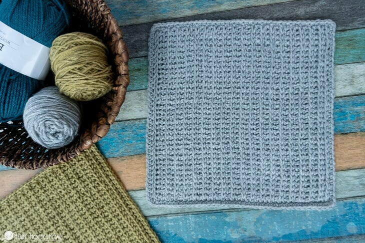 Tunisian Small Rib Square | AllFreeCrochet.com