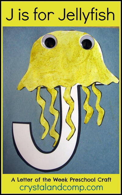 J Is For Jellyfish: Letter Of The Week Preschool Craft