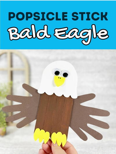 Popsicle Stick Bald Eagle Craft