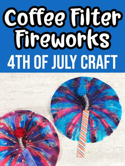 Coffee Filter Fireworks Craft