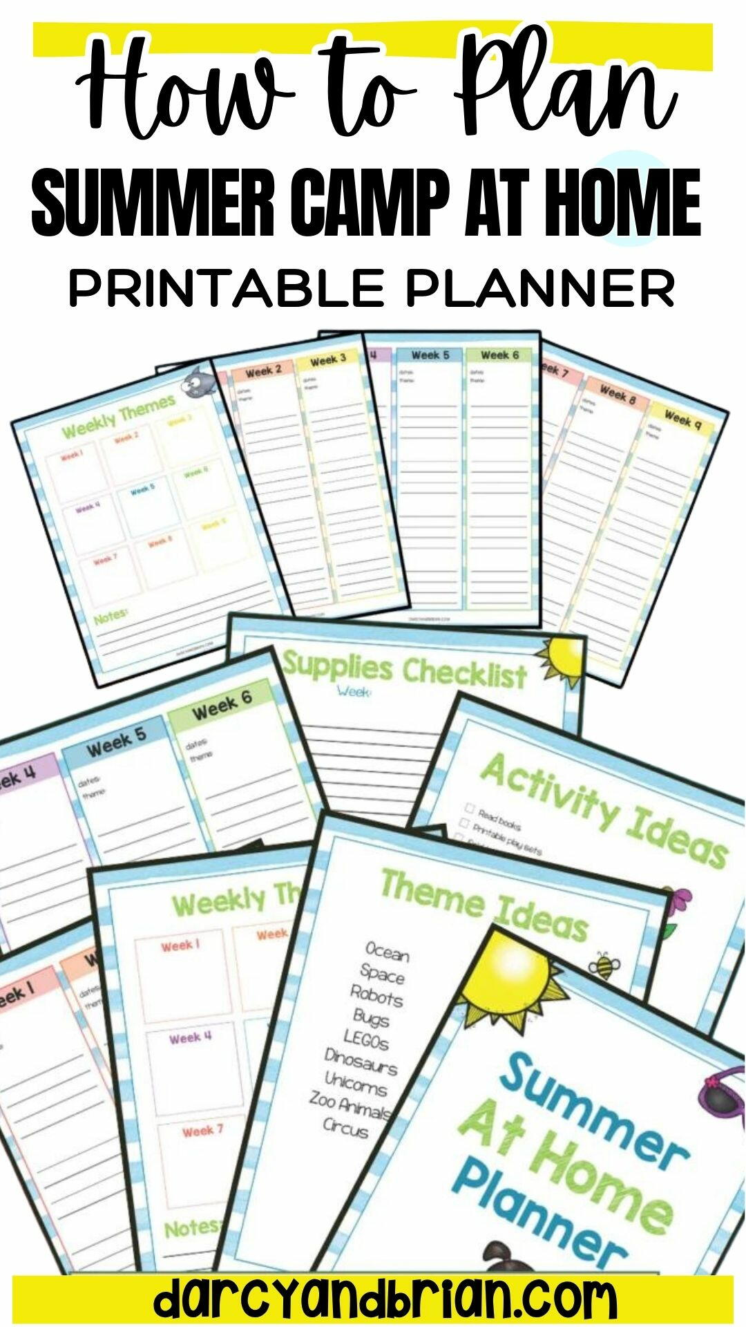 How To Plan Summer Camp At Home Printable Planner | FaveCrafts.com