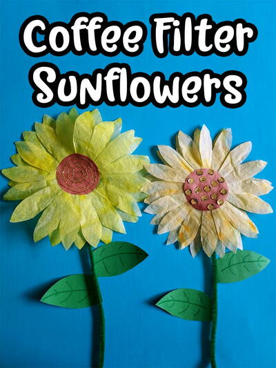 Coffee Filter Sunflower Craft