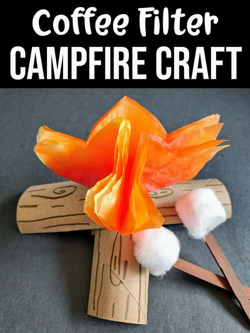 Coffee Filter Campfire Craft