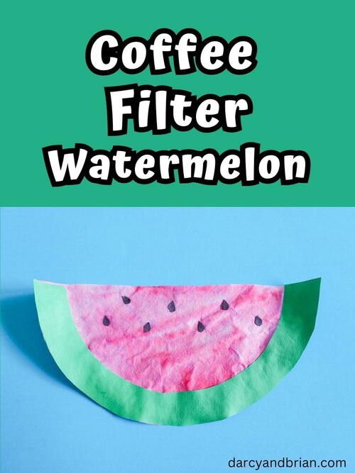 Coffee Filter Watermelon Craft