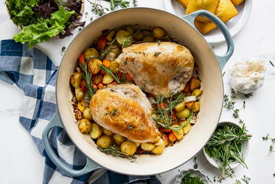 Dutch Oven Chicken Breast With Vegetables