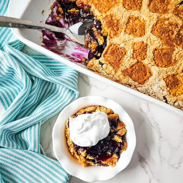 3 Ingredient Blueberry Cobbler