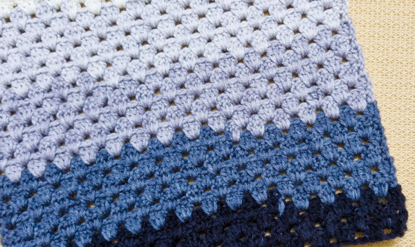 Easiest And Simple Granny Stripe Crochet Blanket