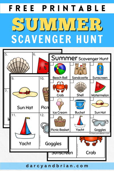 Preschool Summer Scavenger Hunt