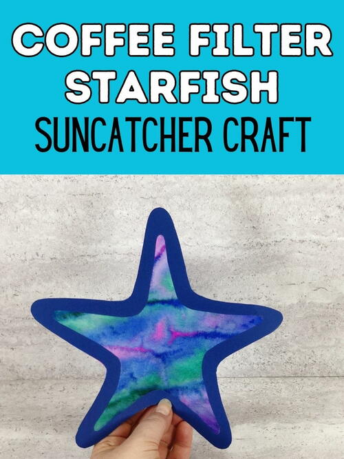 Coffee Filter Starfish Suncatcher Craft