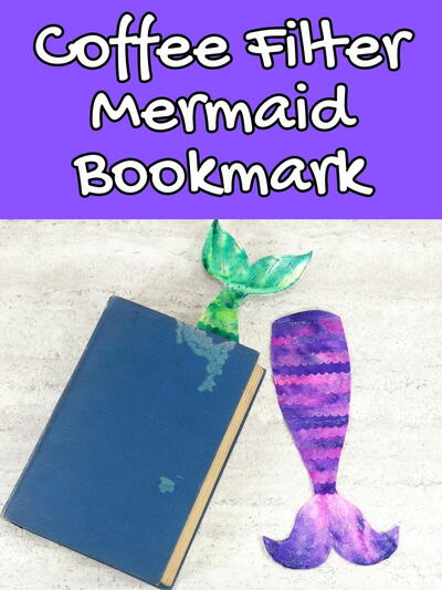 Coffee Filter Mermaid Bookmark Craft