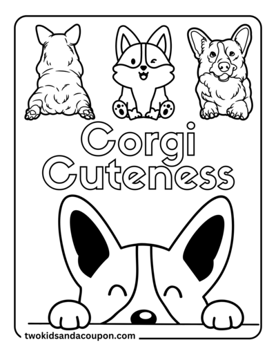 10 Cute Corgi Coloring Pages For All Ages