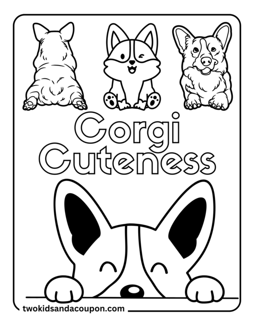 10 Cute Corgi Coloring Pages For All Ages