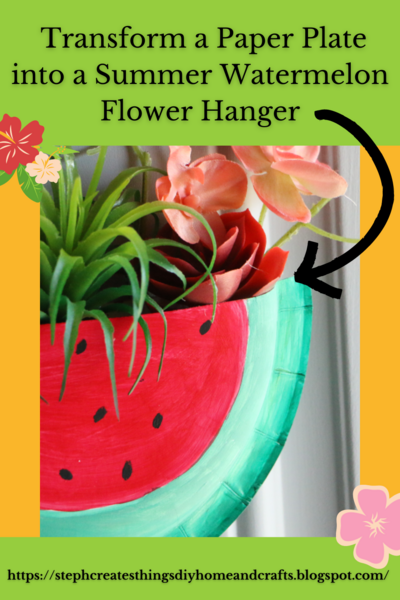 Summer Craft: Diy Paper Plate Watermelon Flower Hanger
