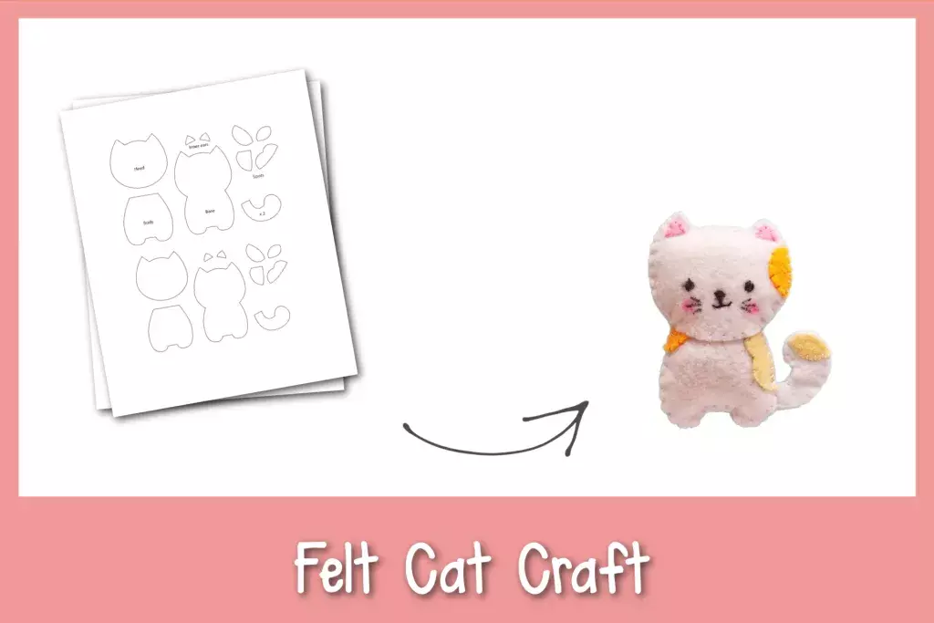 Cute Felt Cat Craft 