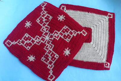 Crochet Mosaic Pillow/cushion Beautiful 