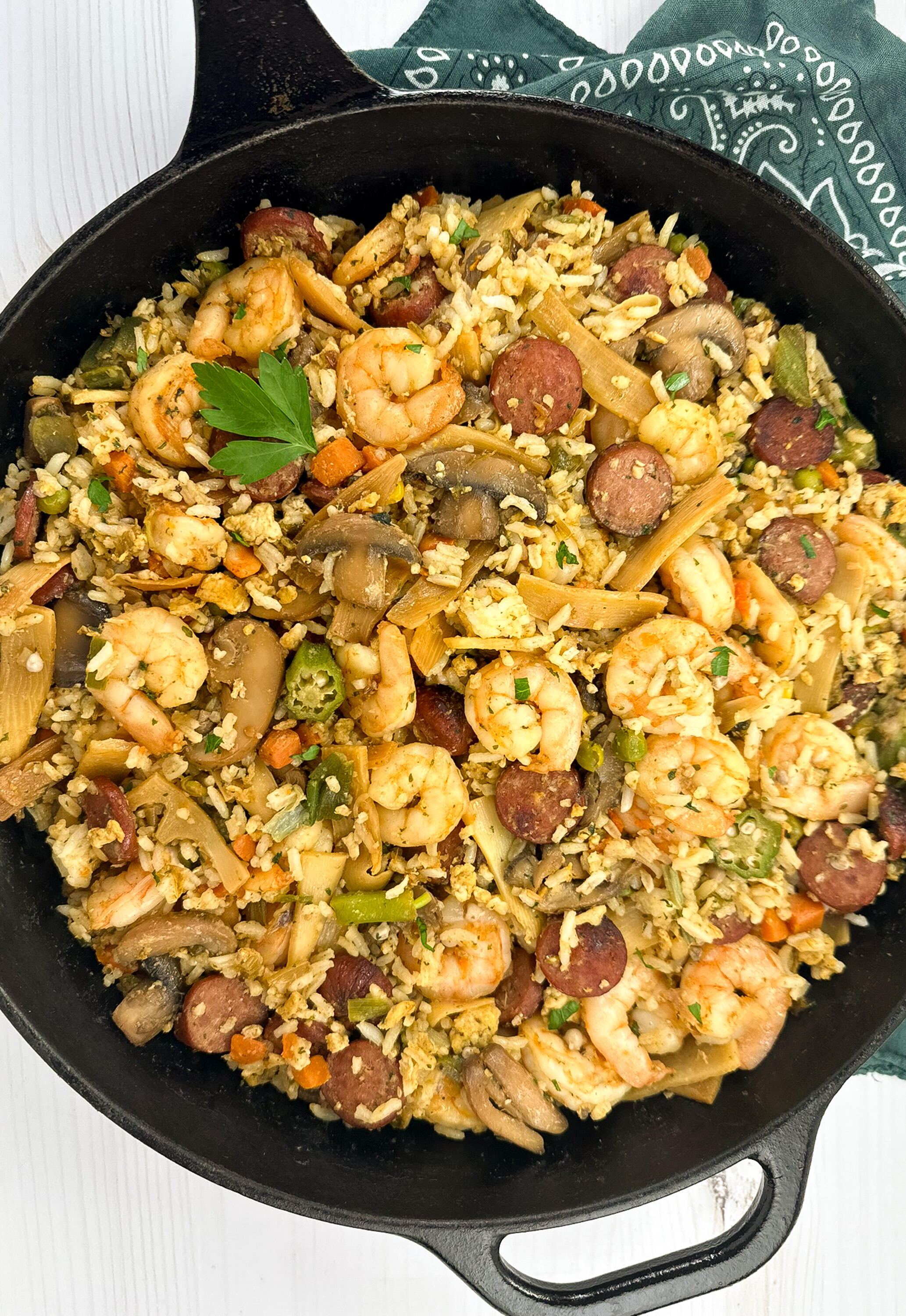 Cajun Fried Rice | FaveSouthernRecipes.com