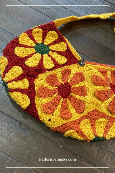 Granny Square Daisy Tote Bag Crochet Pattern