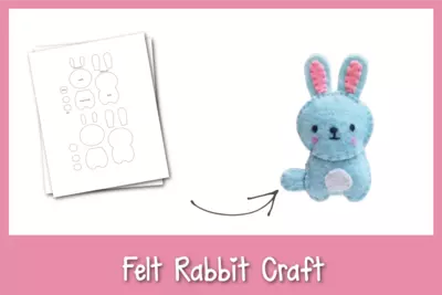 Adorable Felt Rabbit Craft