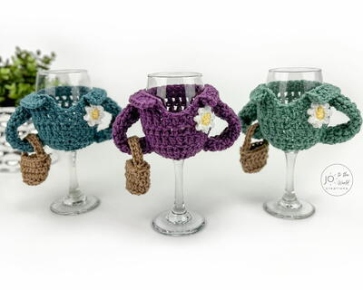 Wine Glass Jacket Crochet Pattern