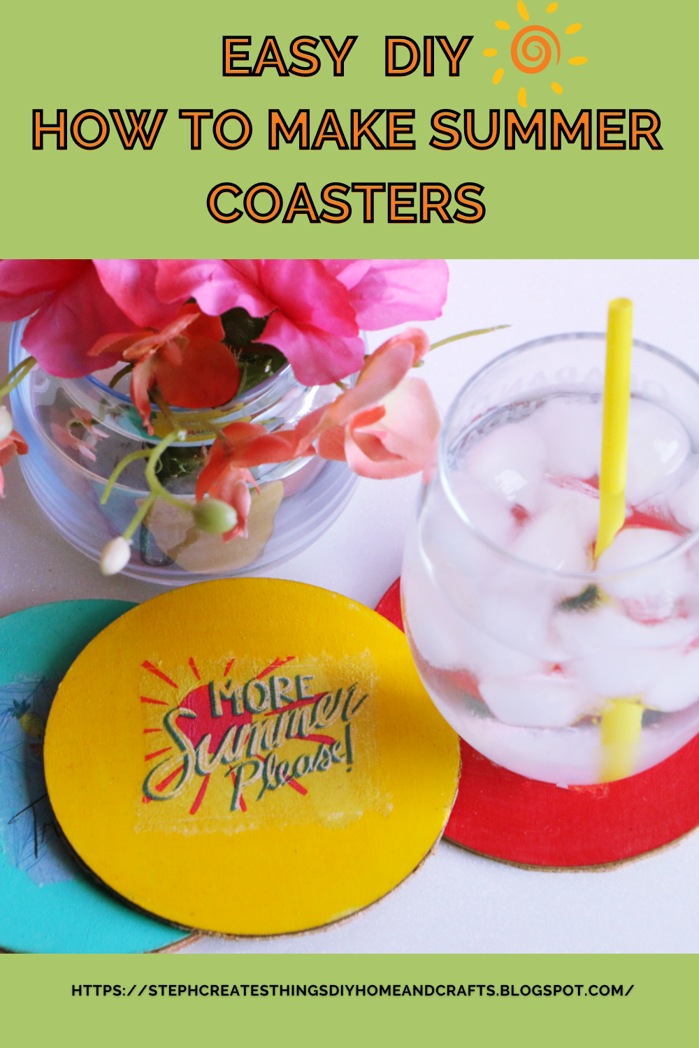 Easy Breezy Diy: How To Make Summer Coasters | FaveCrafts.com
