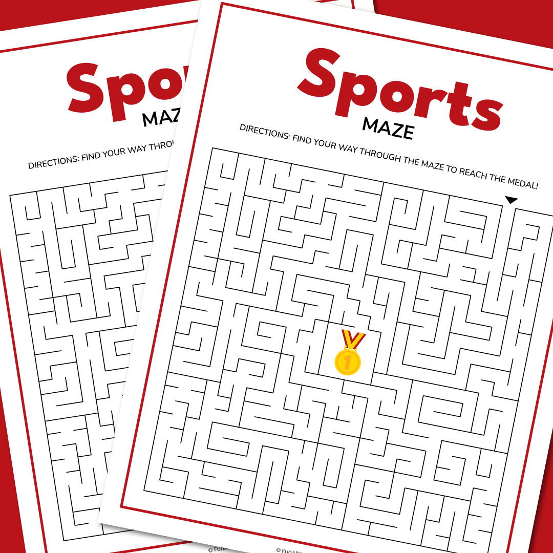 Sports Maze | AllFreeKidsCrafts.com