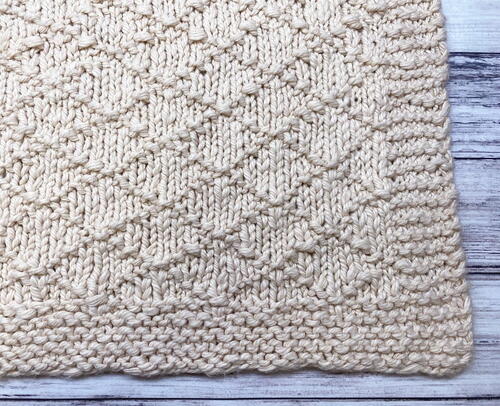 Diamond Brocade Knit Baby Blanket