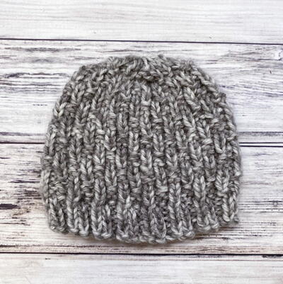 Basketweave Knit Preemie Hat