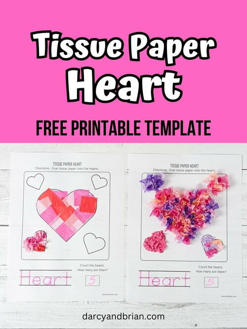 Tissue Paper Heart Craft