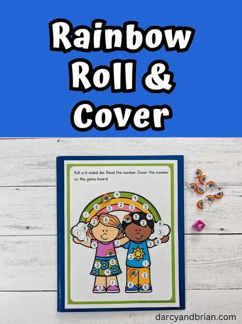 Printable Rainbow Roll And Cover Dice Game